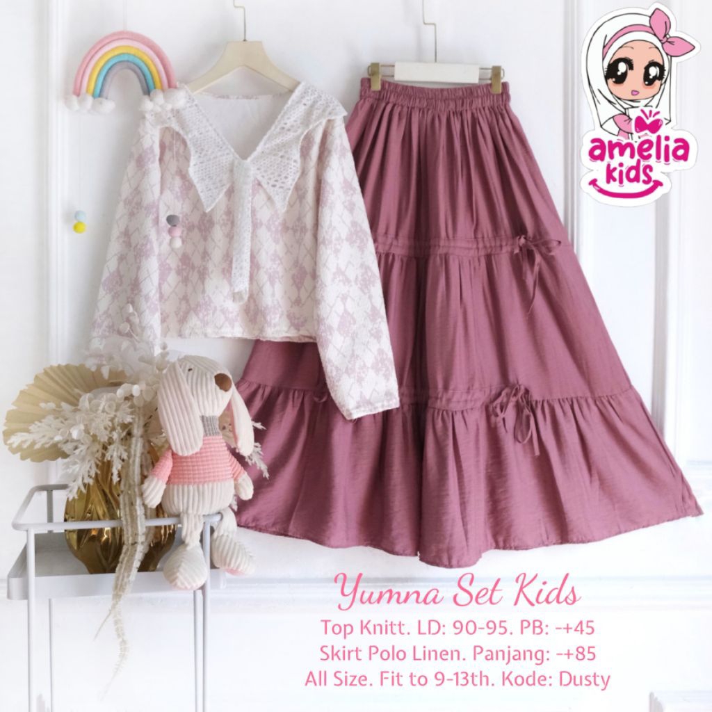 (new setelan anak) yumna set kids ORI Amelia kids