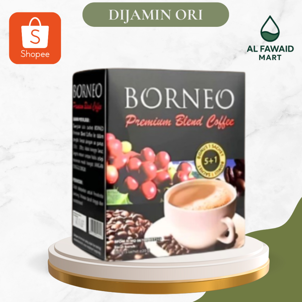 Kopi Borneo 200gr Box 5 Sachet Kopi Herbal Premium Stamina Pasak Bumi Ginseng Purwaceng