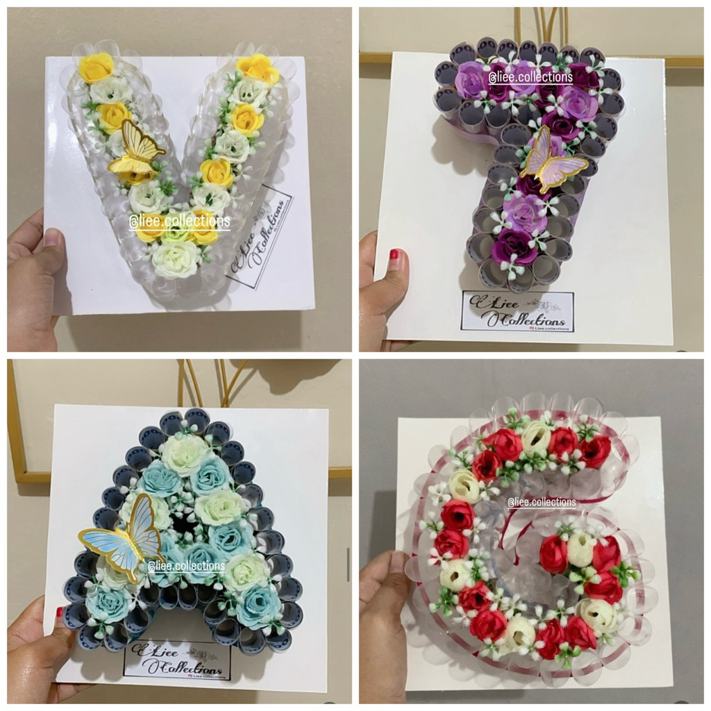 MONEY CAKE 22x22cm || Cake isi uang || Uang bentuk 1Huruf & 1Angka | bouquet | buket | gift | hadiah