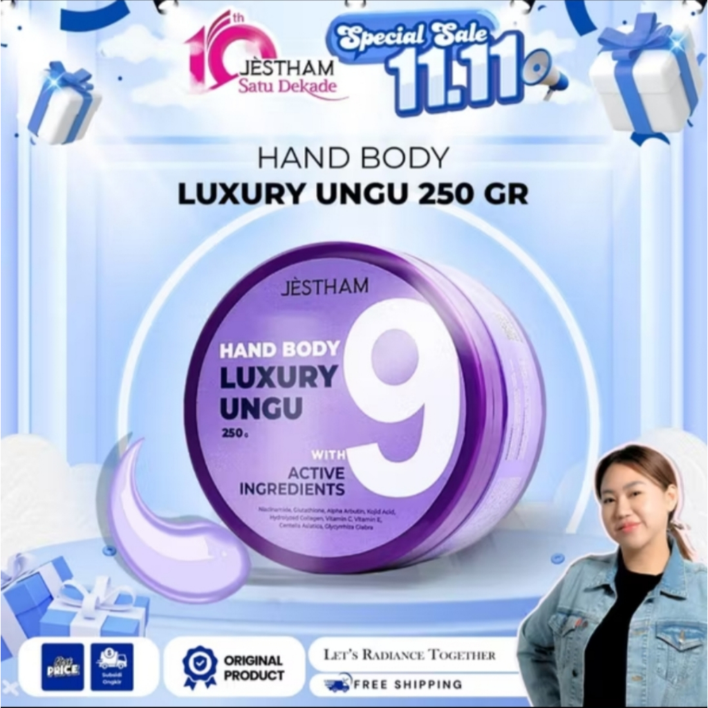 Jestham Hand Body Luxury Ungu 250 GR [jestham hand body]