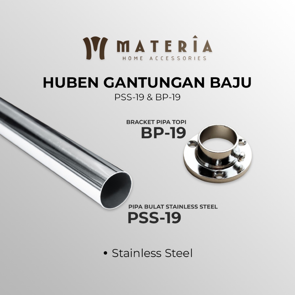 Pipa Bulat Stainless Steel Huben PSS 19mm