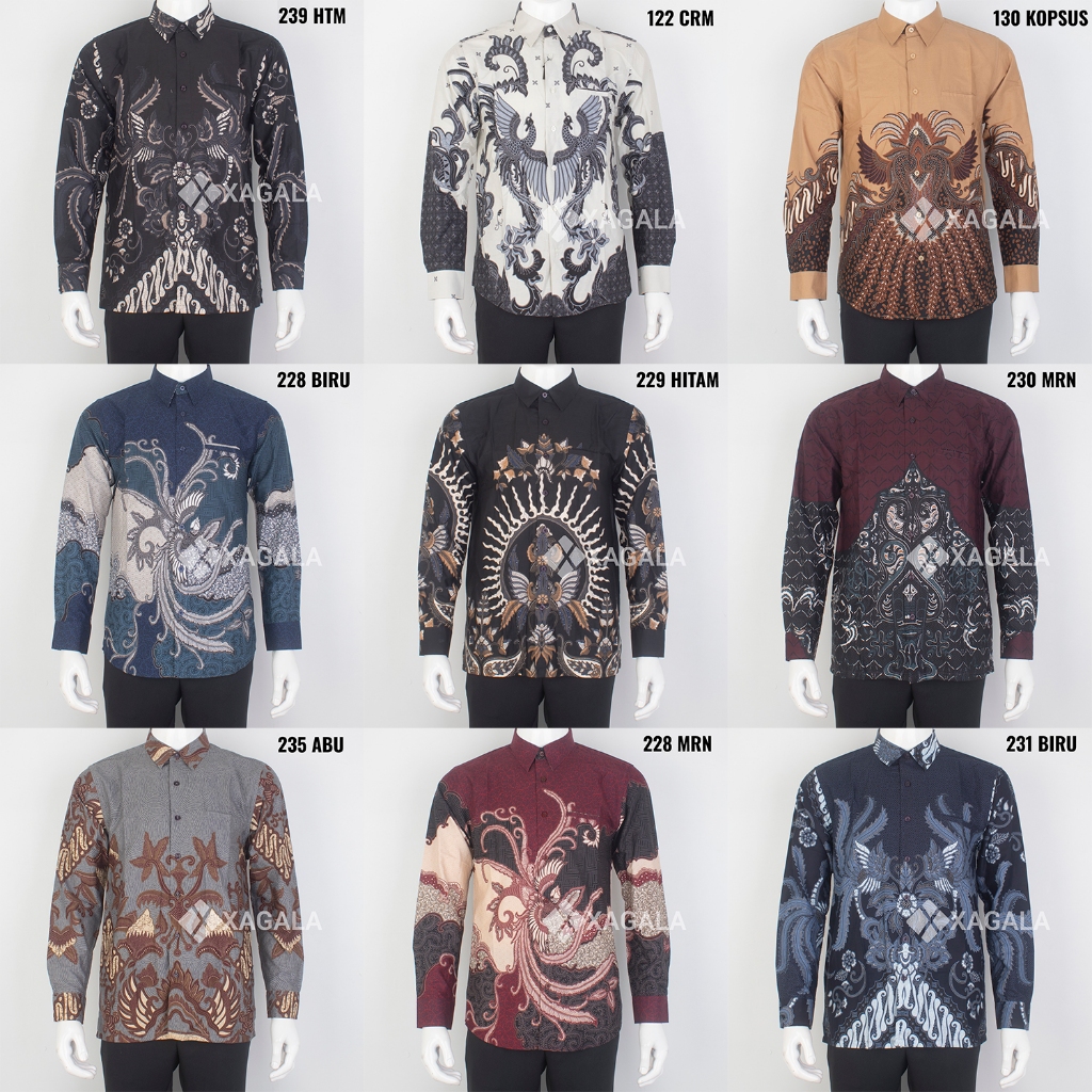 BAJU BATIK PRIA DEWASA FEVER LENGAN PANJANG KEMEJA BATIK MODERN