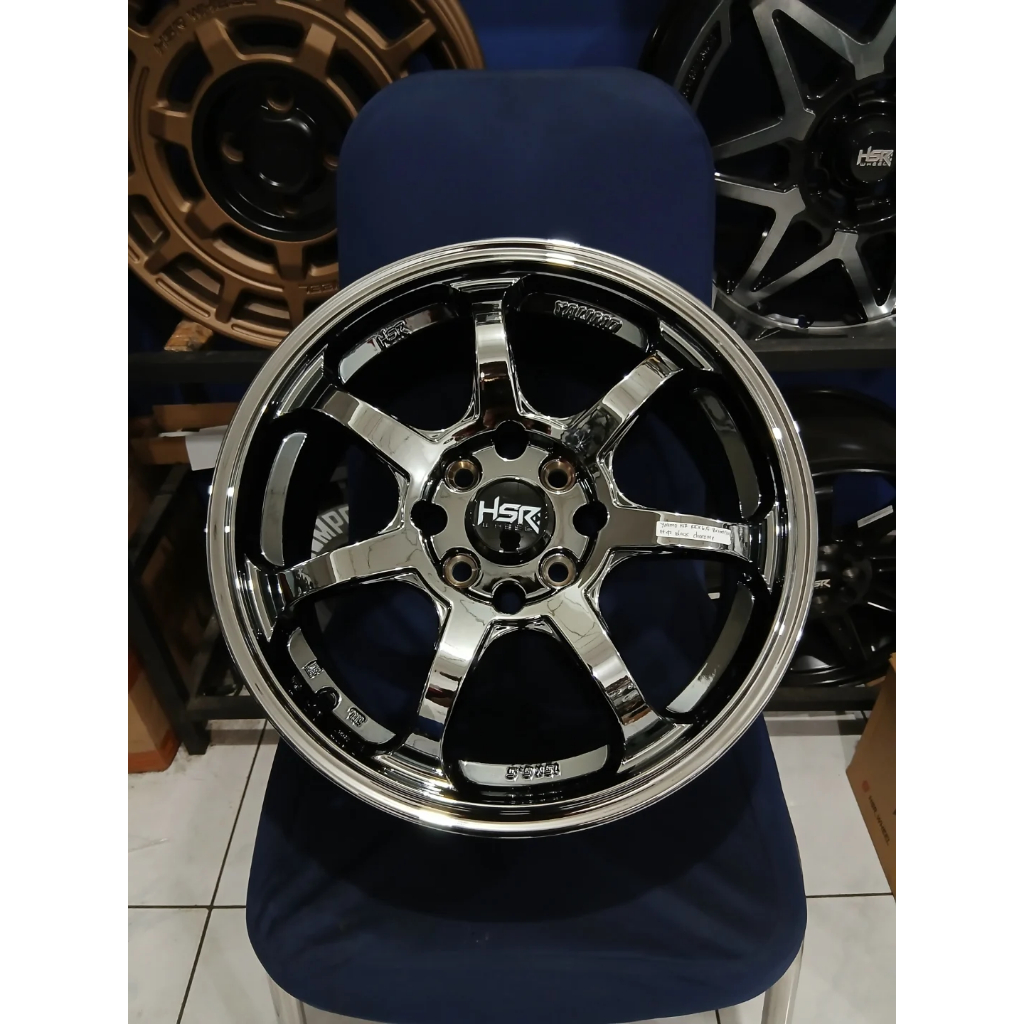 velg mobil ring 15 hsr yalimo pelak black chrome velg mobil black chrome velg rgd2 pelak racing