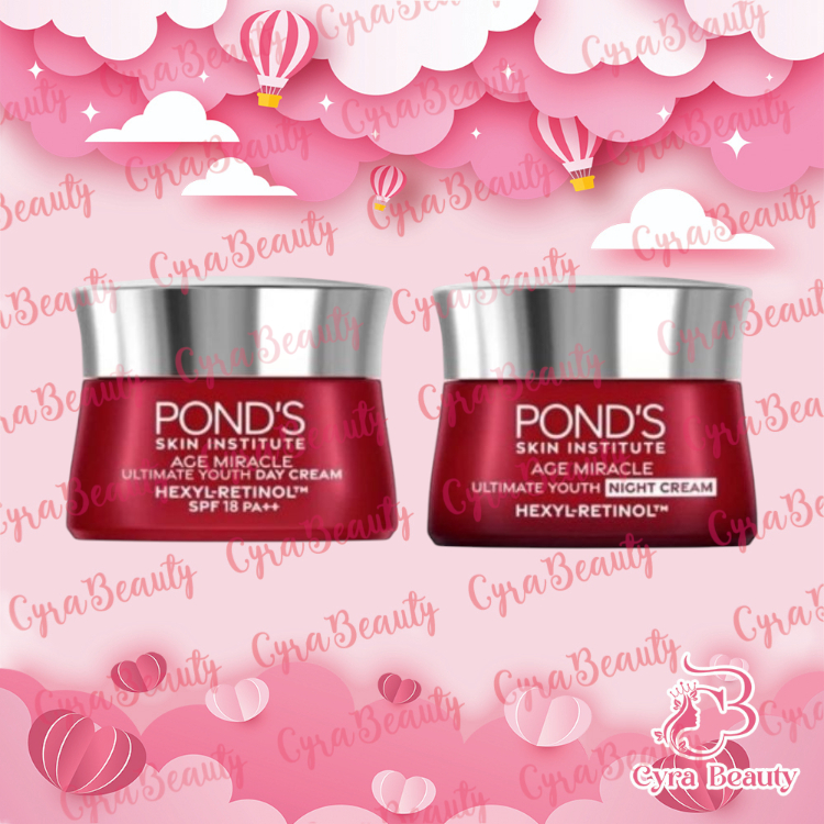 PONDS AGE MIRACLE DAY CREAM | NIGHT CREAM HEXYL-RETINOL 20gr