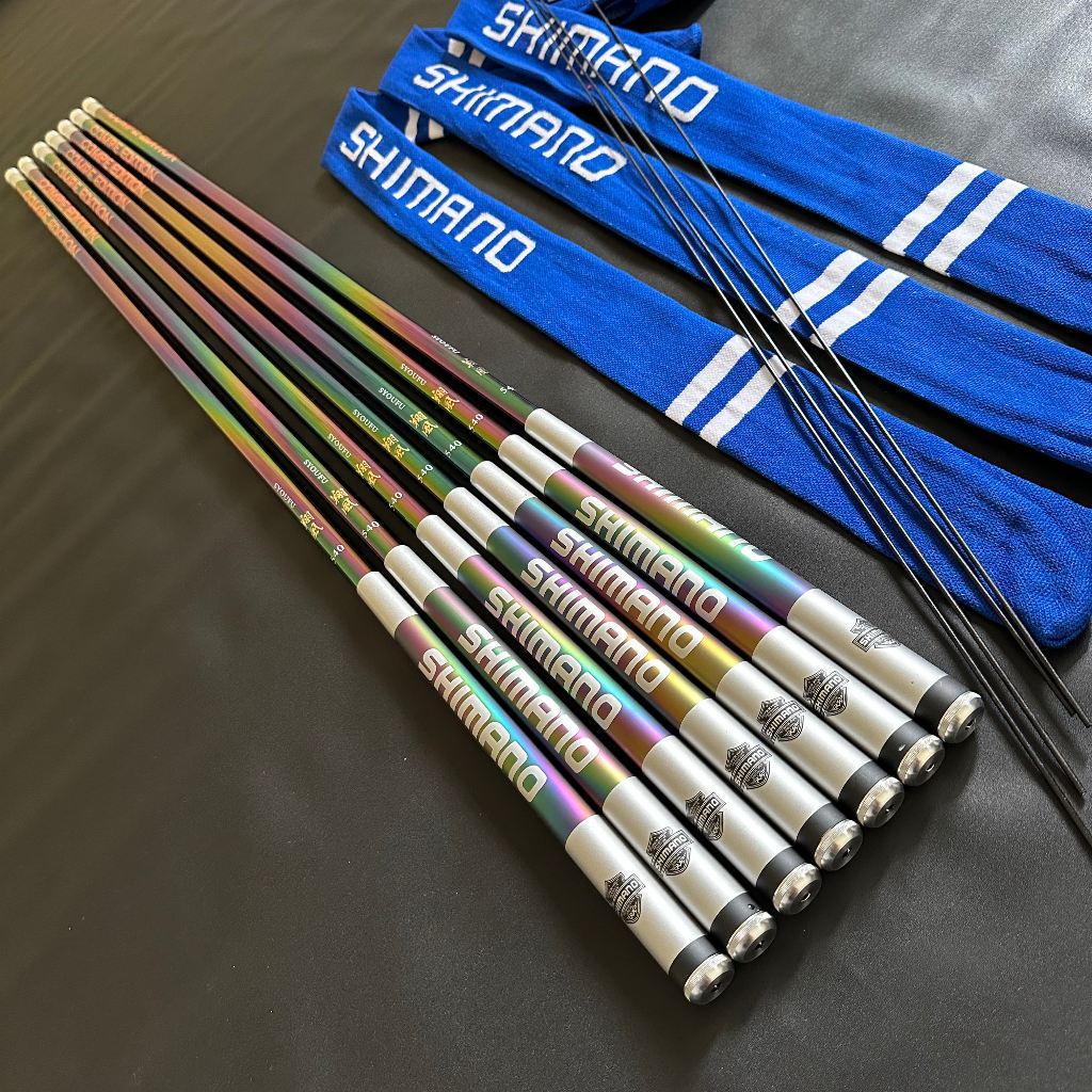 Joran Tegek Pancing Kolam & Sungai Shimano Syoufu 360 Rainbow Kuat Hard Ringan Medium Bonus Ujung Da