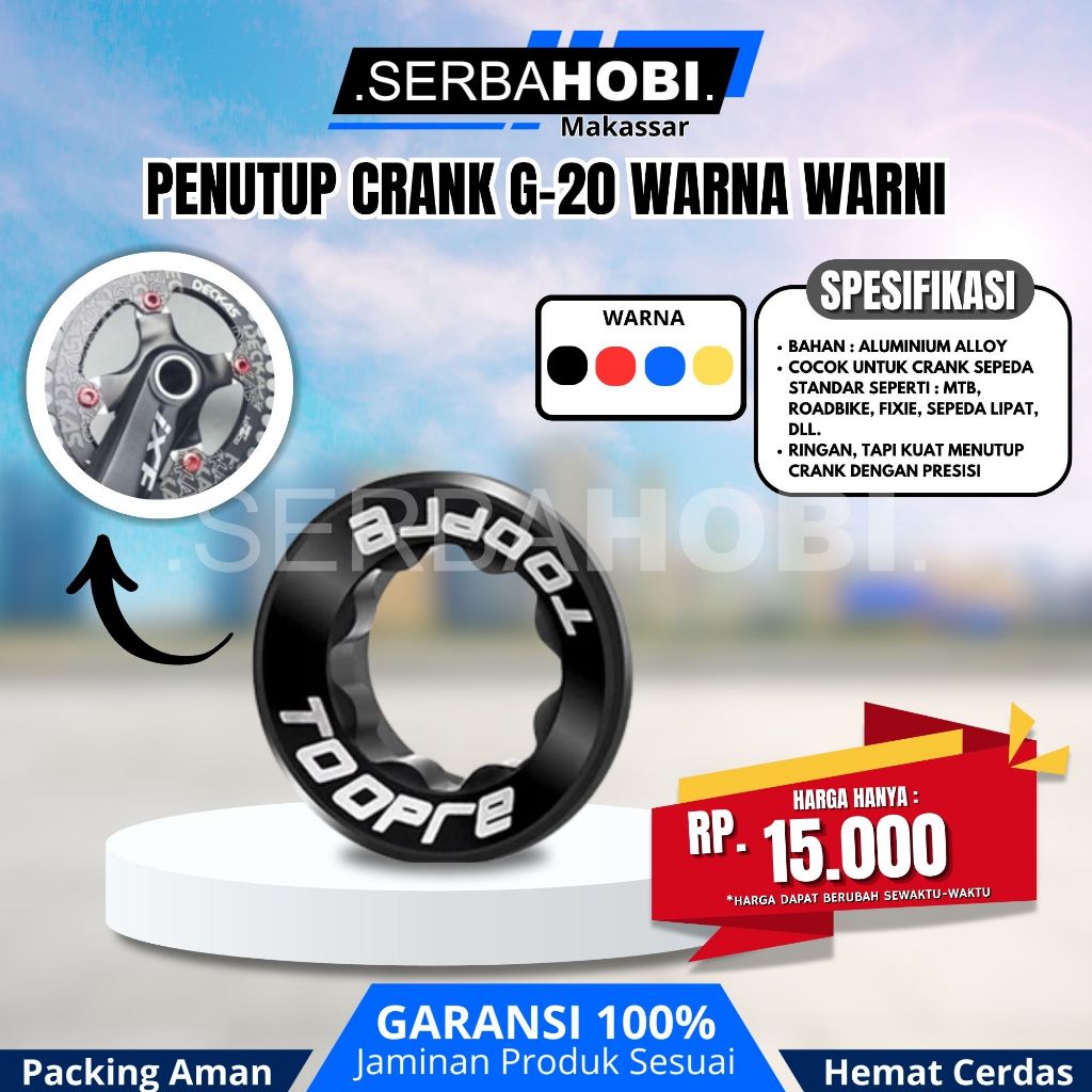 Tutup Baut Crank Engkol M15-M20 /Penutup Crank Sepeda Hollowtech