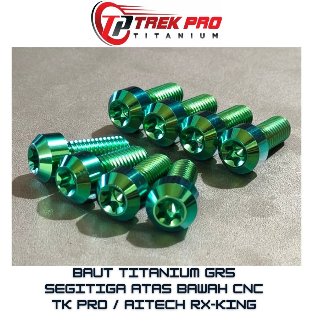 BAUT TITANIUM GR5 SEGITIGA ATAS BAWAH CNC TK PRO/AITECH RX-KING
