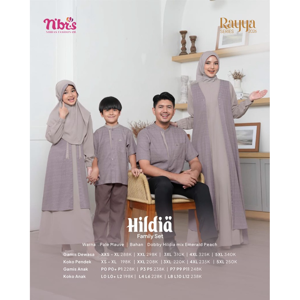 Hildia Pale Mauve Koko anak