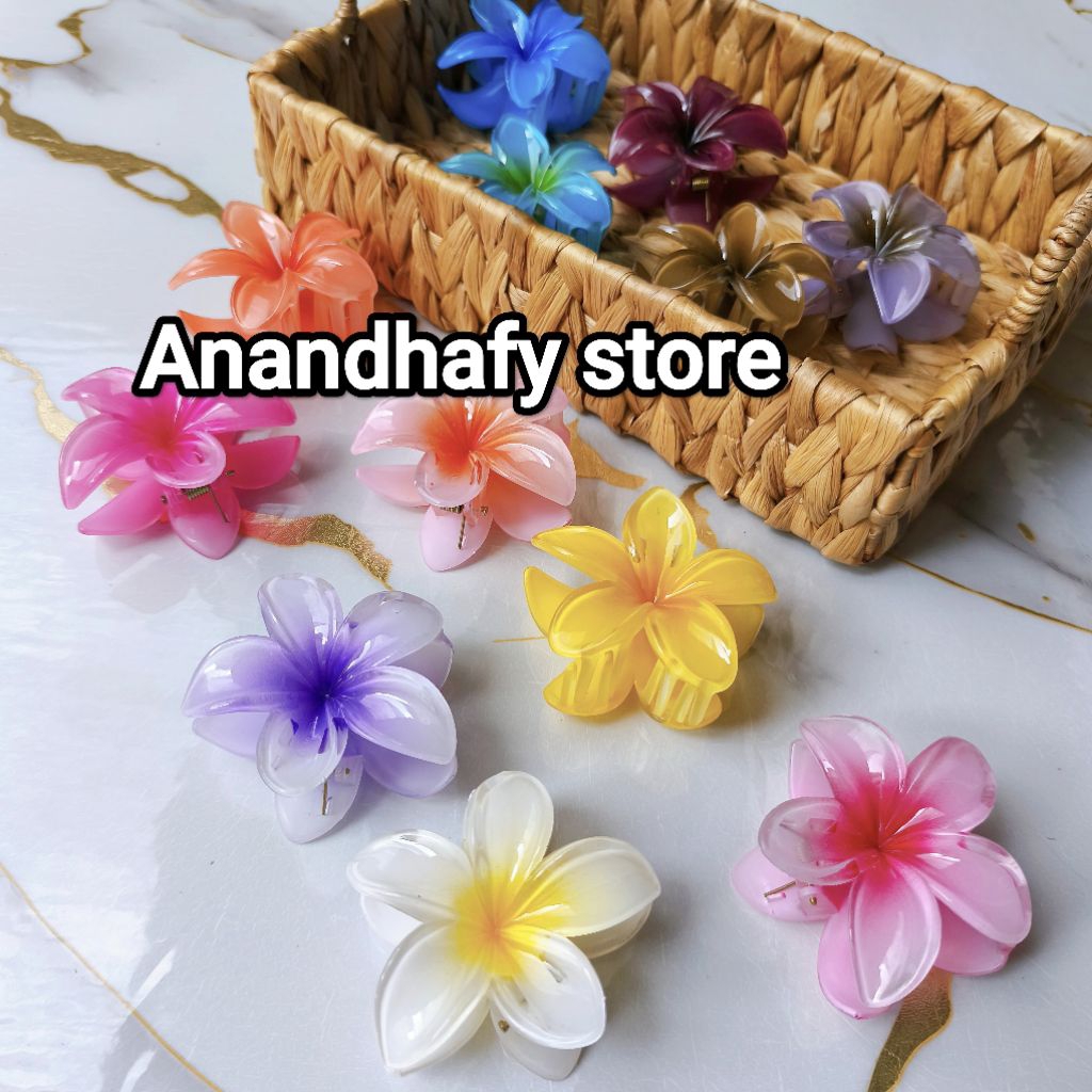 BUNGA KAMBOJA PALSU JEPIT RAMBUT BUNGA KAMBOJA ARTIFICIAL JEDAI BUNGA KAMBOJA PLASTIK JEPIT BUNGA KA