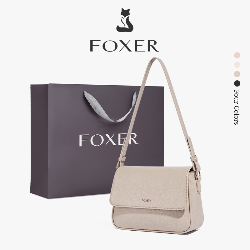 FOXER  Tas Bahu Wanita yang Ringkas dan Portabel  Tas Selempang yang Simpel dan Elegan  Tas Wanita y