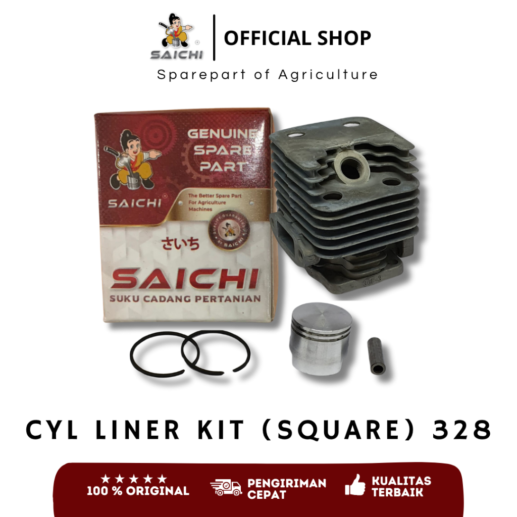 Saichi Cylinder Blok Assy Mesin Potong Rumput 2 Tak Brush Cutter 328 Fr3001 Tasco Tanaka Sthill