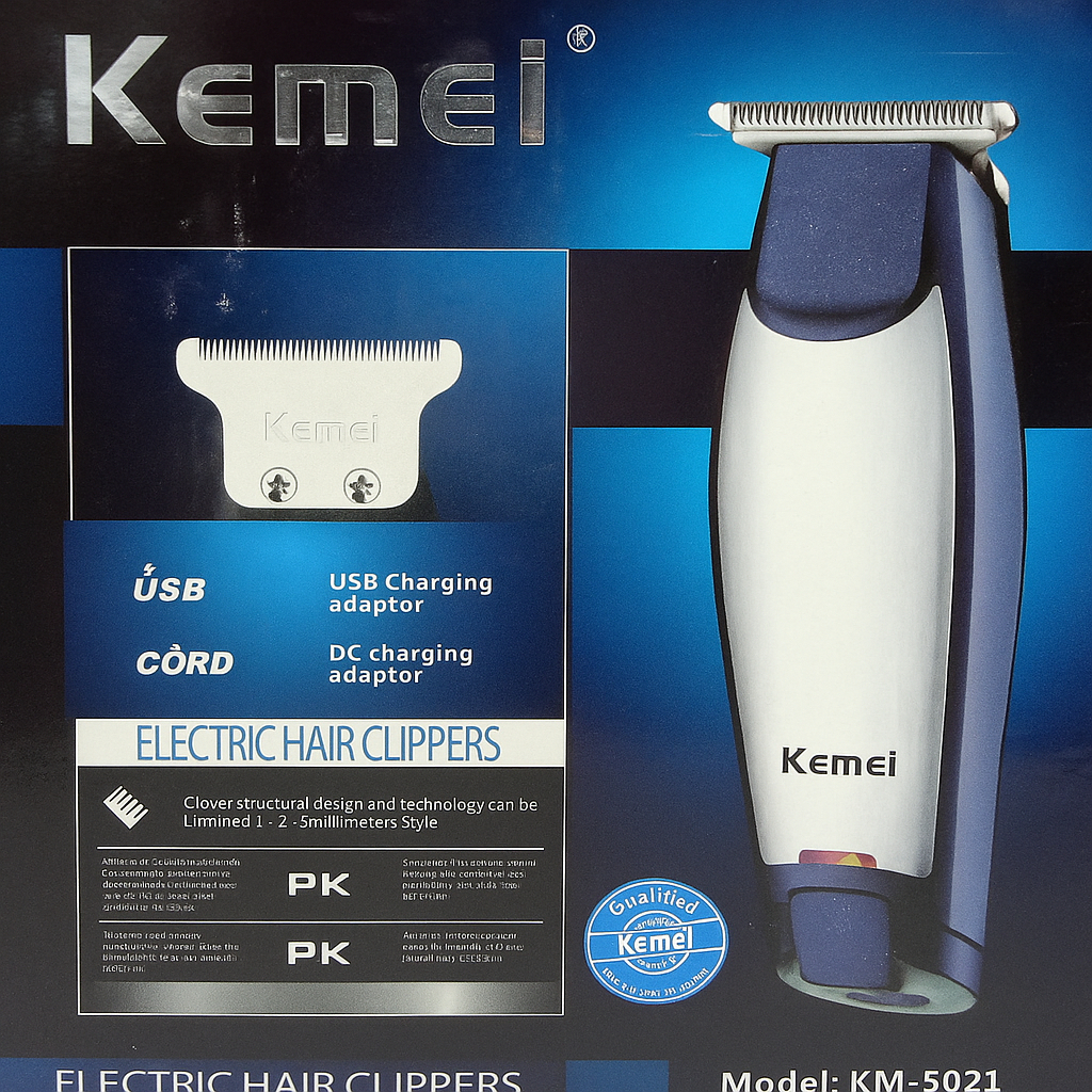 KEMEI KM 5021 NEW PACKING USB TYPE C hair clipper cordles alat cukur kemei