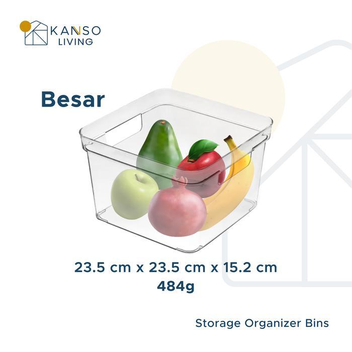 Kanso Living Kotak Penyimpanan Makanan Kontainer Kulkas Serbaguna - Besar
