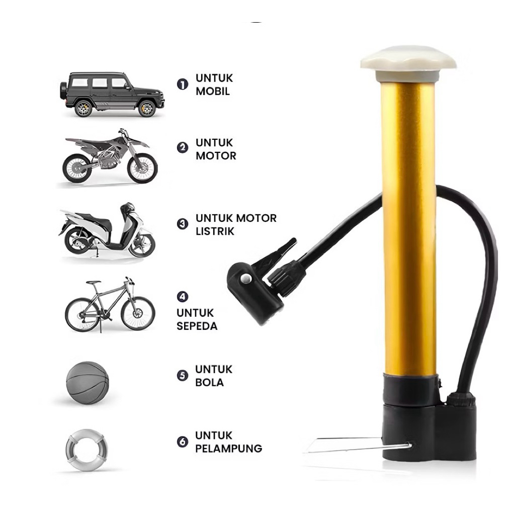 Pompa Mini Pompa Bola Pompa Ban Sepedah Pompa Balon Bonus Pentil