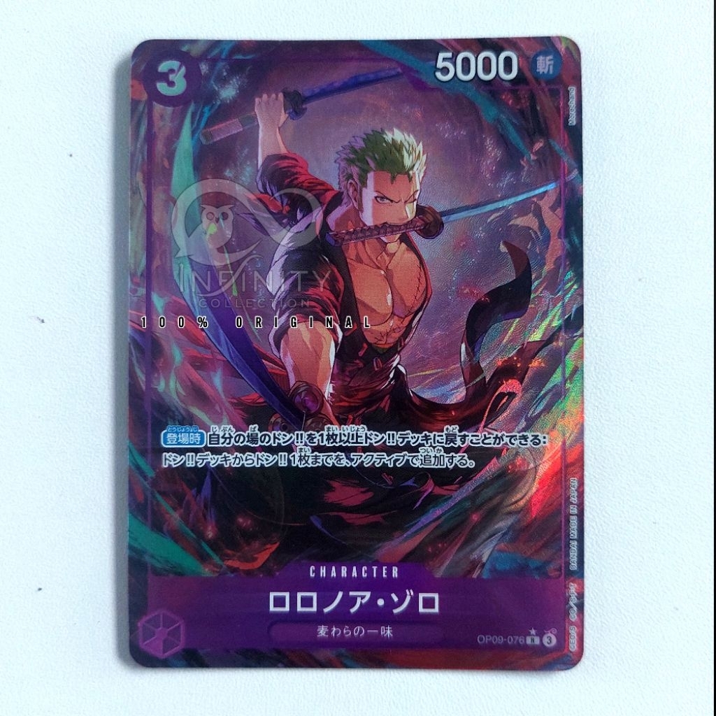 One Piece Zoro Kartu Langka (Original Bandai) Rare Pararell
