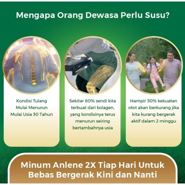 ANLENE ACTIFIT 3X (230GR) - SUSU TINGGI KALSIUM UNTUK MENJAGA KEPADATAN TULANG DAN GIGI
