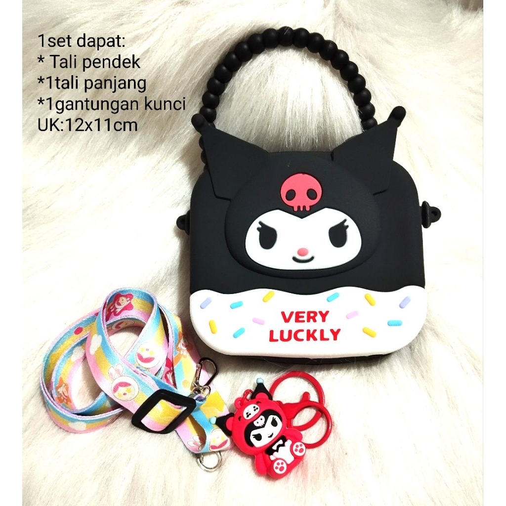 Tas Jelly Kuromi/Dompet Tas Kuromi/Tas Silicon