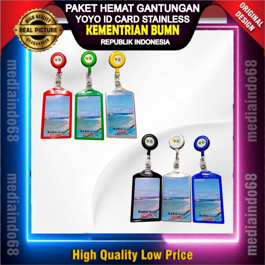 YOYO ID CARD PUTAR+LOGO KEMENTERIAN BUMN (LOGO TERBARU)