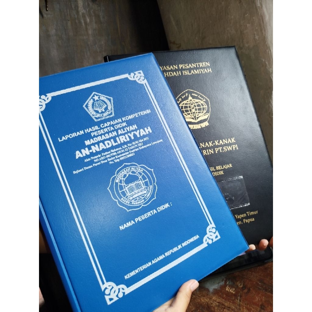 MAP RAPORT / IJAZAH HOTPRINT EMBOSS CUSTOM ASE KULIT IMITASI PREMIUM