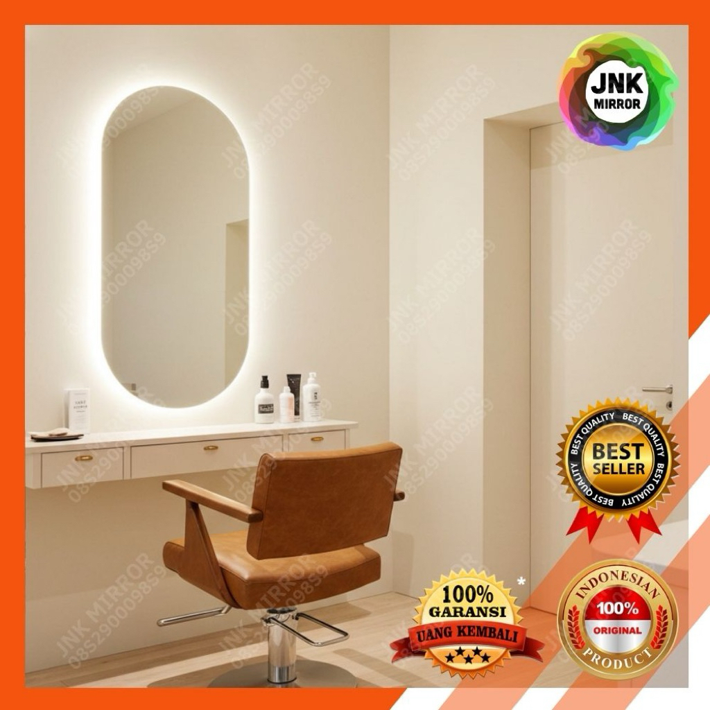 cermin rias gantung lampu led