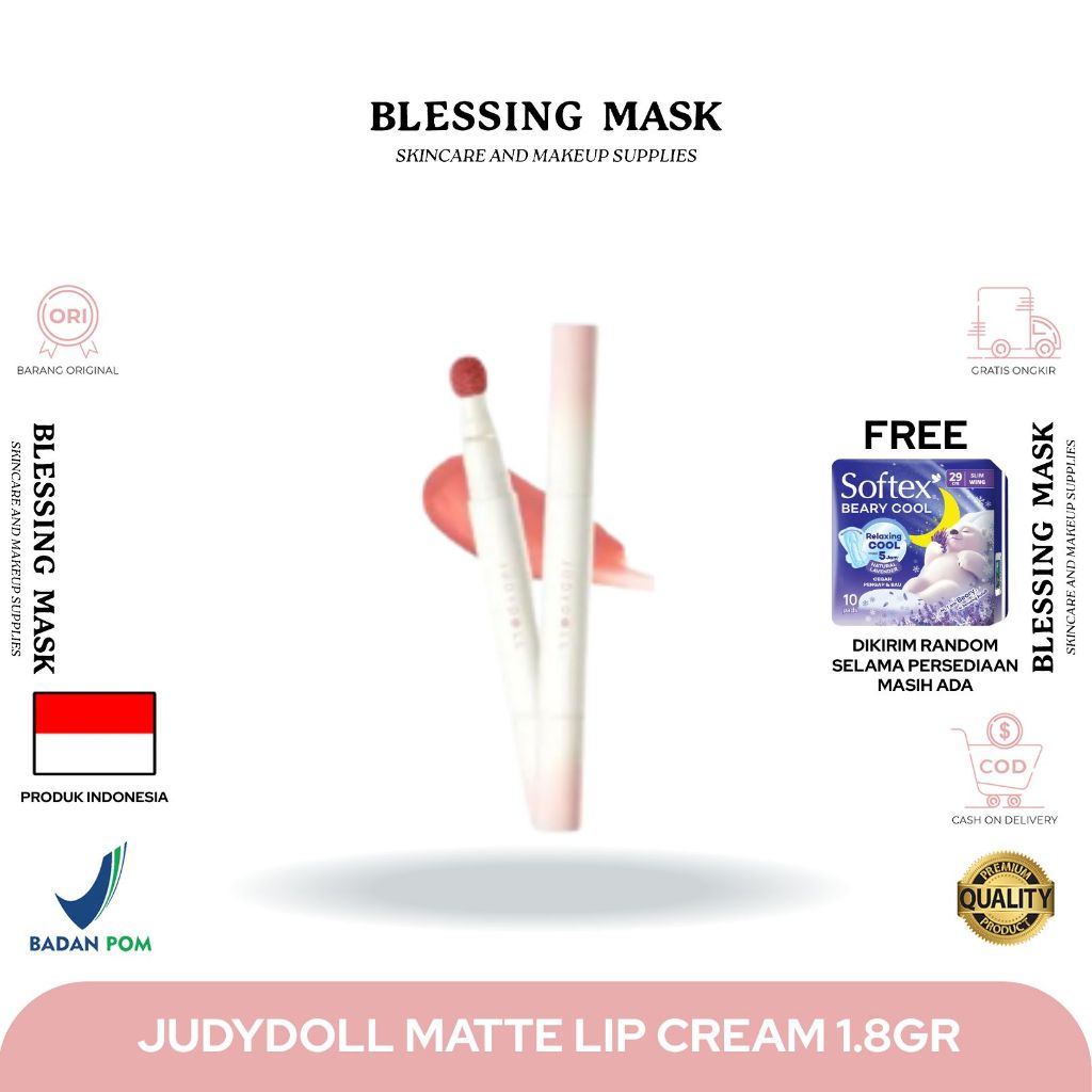 Judydoll Matte Lip Cream 1.8gr |  Judydoll Lip Cushion Matte Lipcream