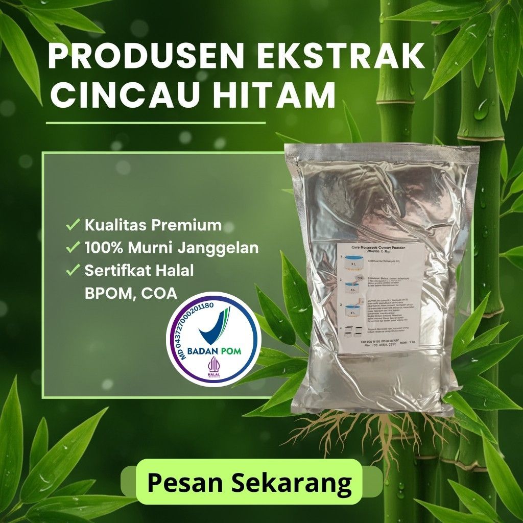 Bubuk Cincau Hitam Instan Powder Kemasan Aluminium Foil 1 Kg