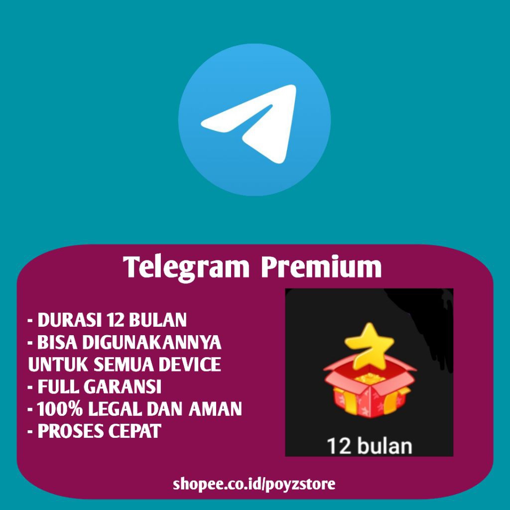 TELEGRAM PREMIUM GIFT CENTANG BIRU 12 BULAN
