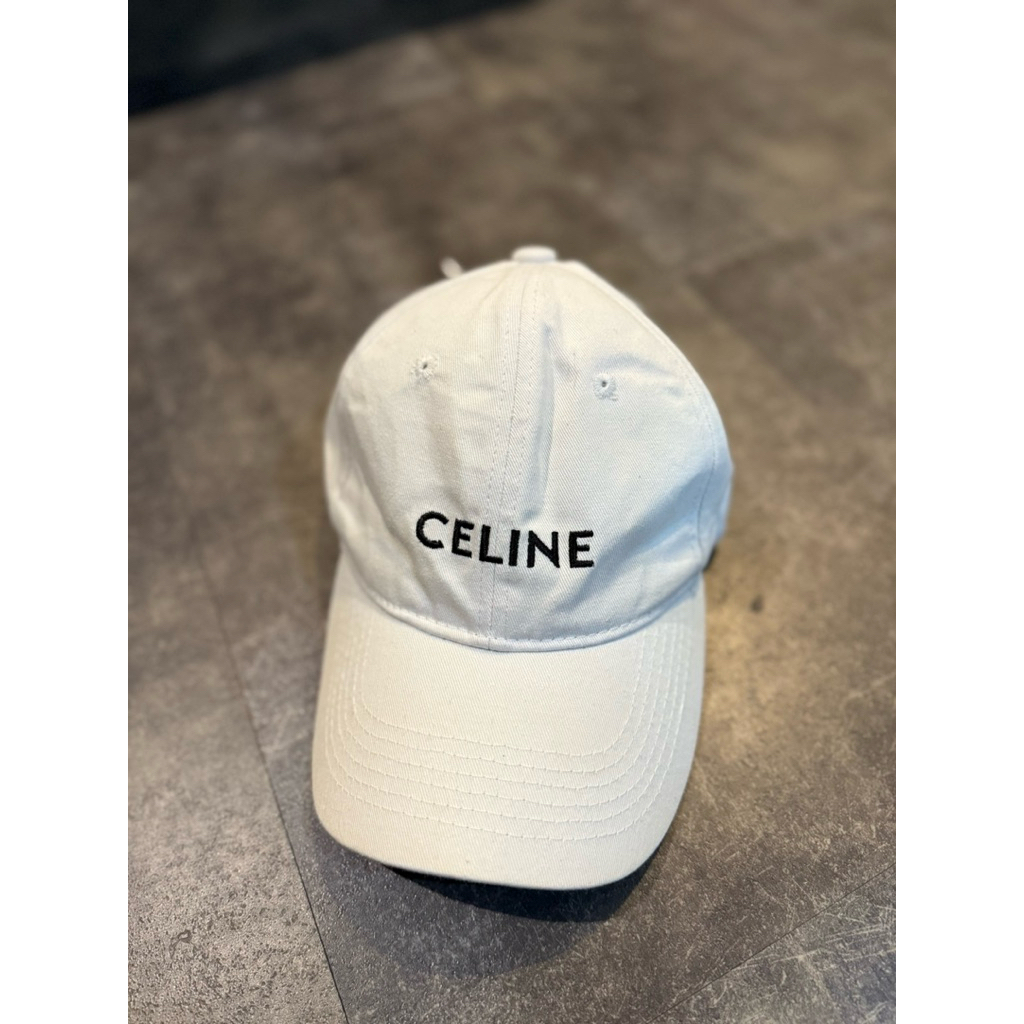 Topi celine baseball hat white caps
