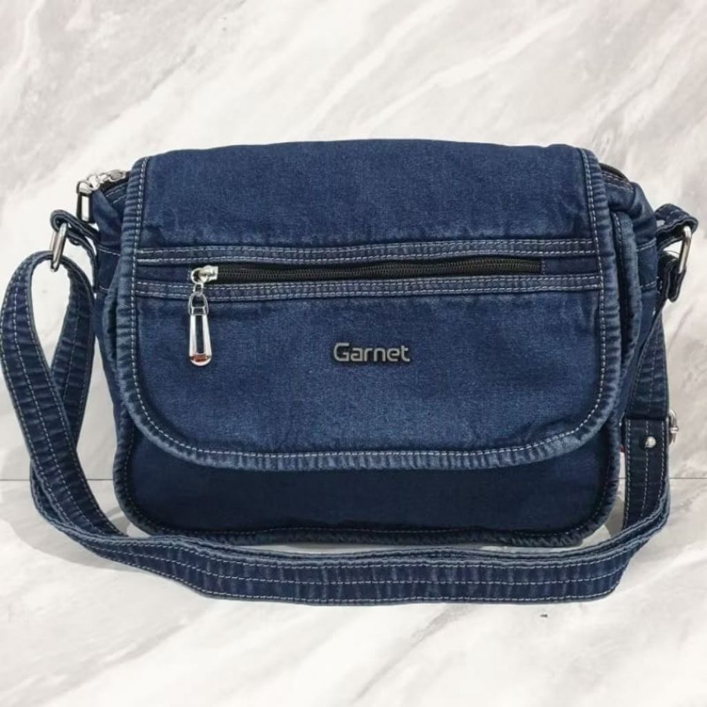 TAS SELEMPANG WANITA BAHAN JEANS DENIM