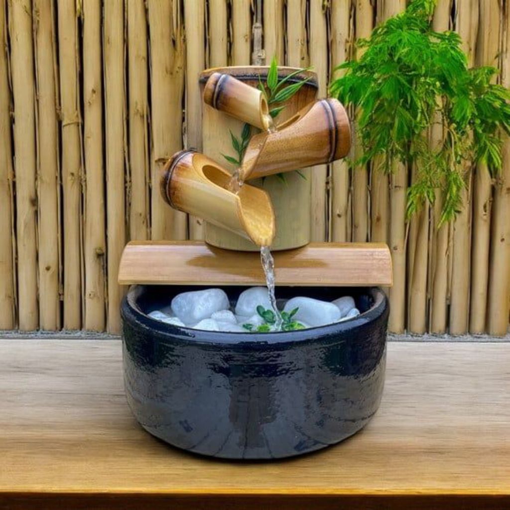 pancuran air dari bambu minimalis asesoris aquarium dekorasi aquarium