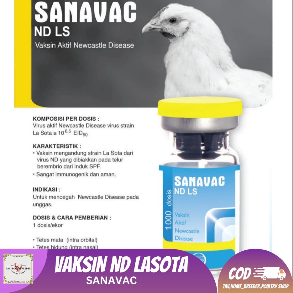 VAKSIN SANAVAC ND LASOTA DOSIS 1000
