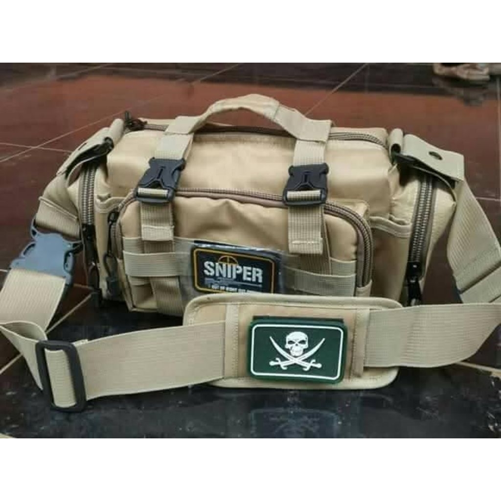 SLEMPANG TABUNG TACTICAL KREM / TAS PERKAKAS / TOLLBAG