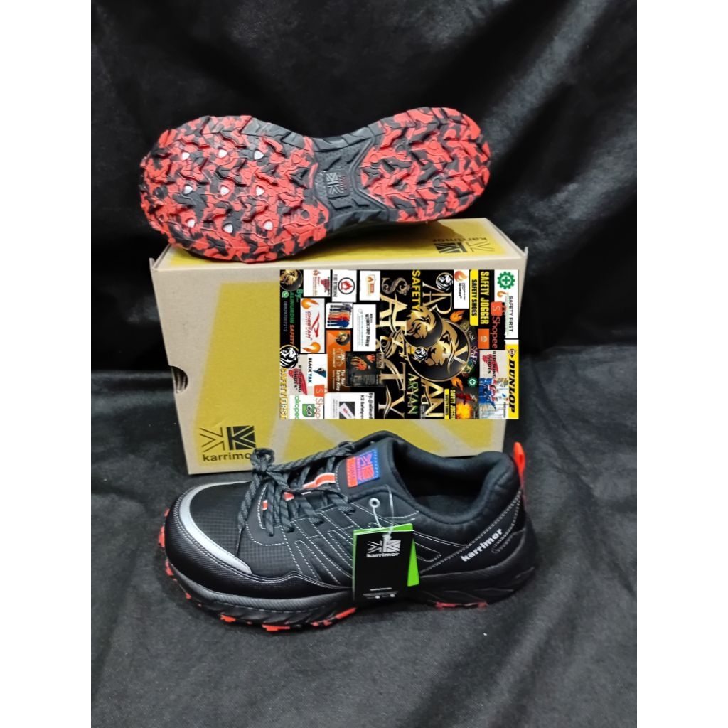 SEPATU SAFETY SPORTY SAFETY SHOES KARRIMOR SOL RED LIMITED EDITION TERBARU 100%ORIGINAL BY MADE IN I