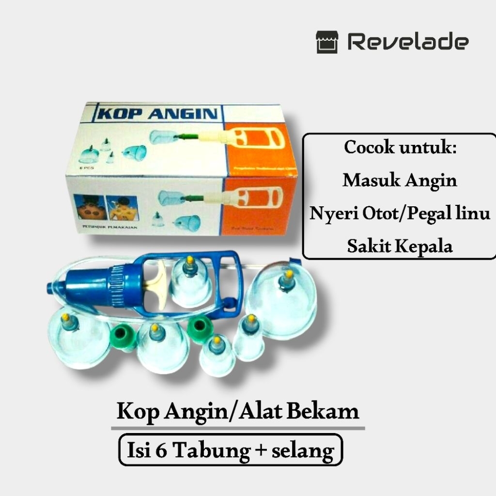 Alat Bekam Kering Modern / Kop Angin Set 6 Pcs Lengkap