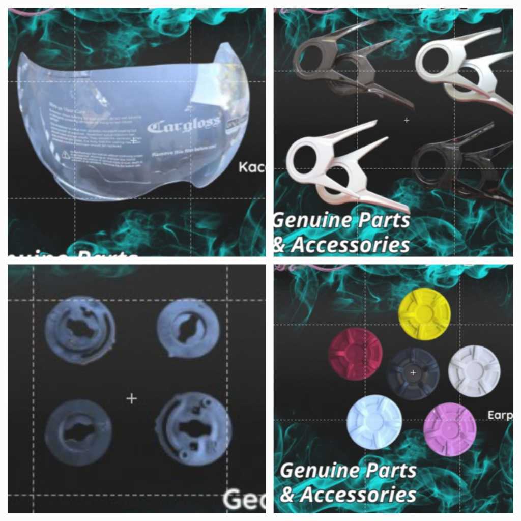 CARGLOSS HELMET OFFICIAL SHOP - ACCESSORIES HELM CARGLOSS 'KACA_FRAME_GEAR SET_SIDE LOCK TERLARIS