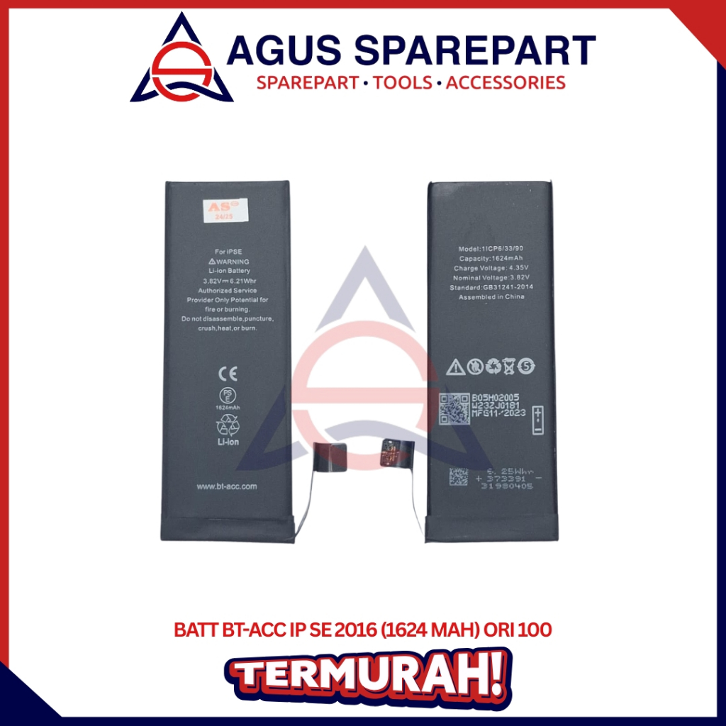 BATERAI IPHONE SE 2016 ORI / BATRE / BATTERE / BATTERY