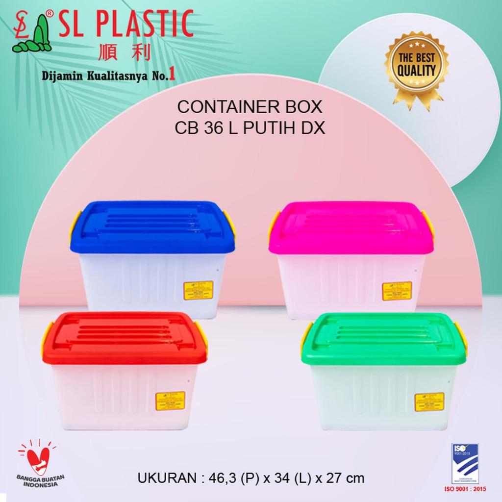 Box Storage / Container Kontainer Box CB- 36 Liter PUTIH SL Plastic