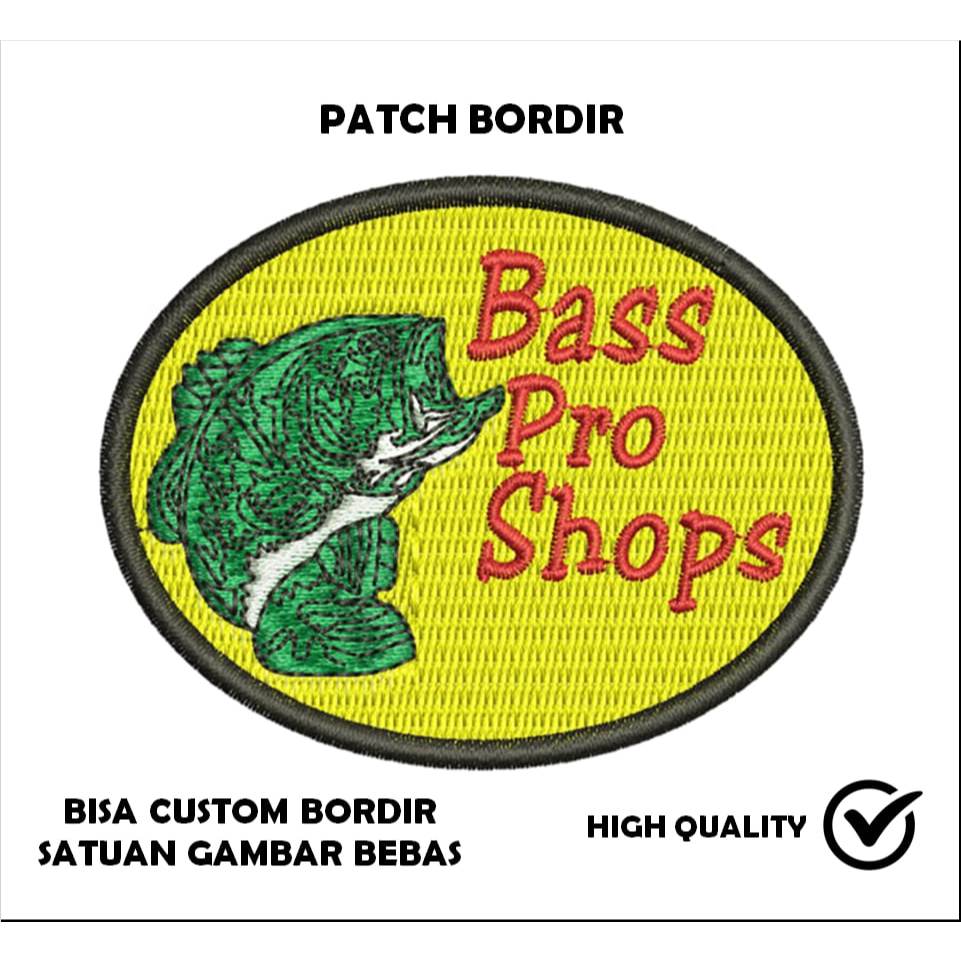 EMBLEM PATCH BORDIR GAMBAR BASS PRO SHOPS FISHING TESTIMONI-TTB