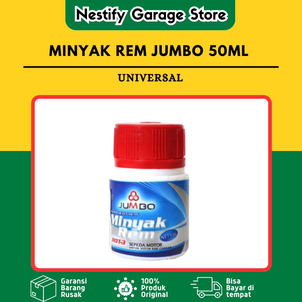 MINYAK REM JUMBO MOTOR BEBEK MATIC SPORT WARNA MERAH UKURAN 50 ML GOOD QUALITY