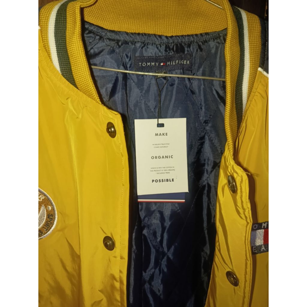 bomber Jaket Tommy Hilfiger kuning full bordir