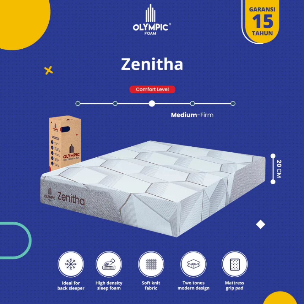 Olympic Zenitha Foam Kasur Busa | Matras Only | Kasur Saja 90/ 120 / 140 / 160 / 180 / Kasur Busa Ol