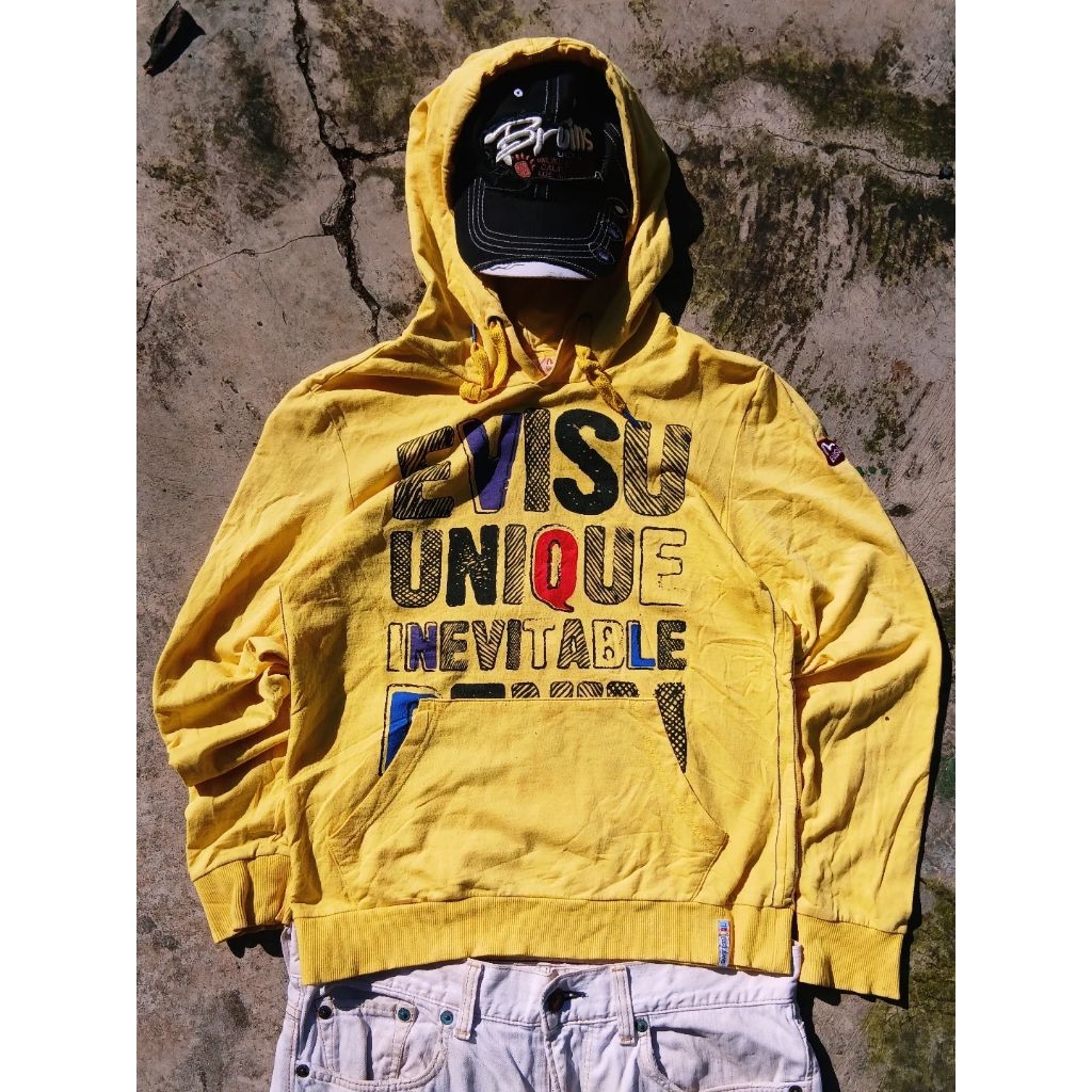 evisu hoodie y2k vintage style