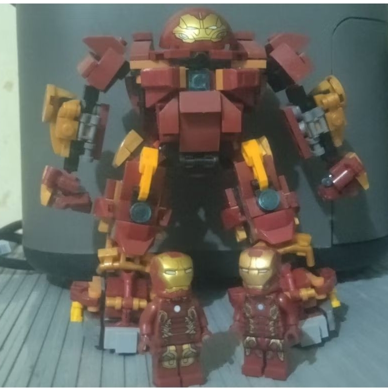 Mainan Lego Brick Iron Man Age Of Ultron HulkBuster Custom Set