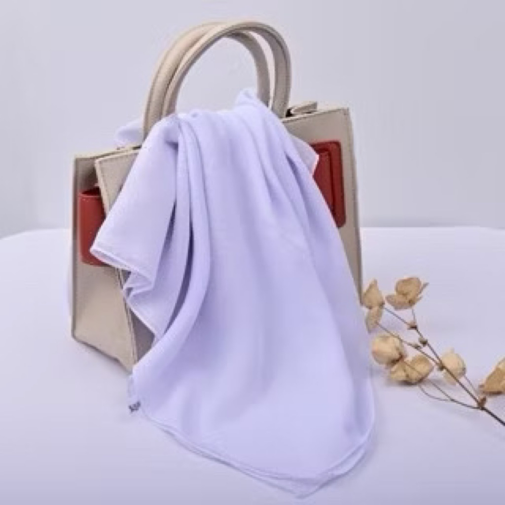 Hijab Segiempat Bella Square putih bersih bella putih bersih hijab putih sekolah segiempat putih || 