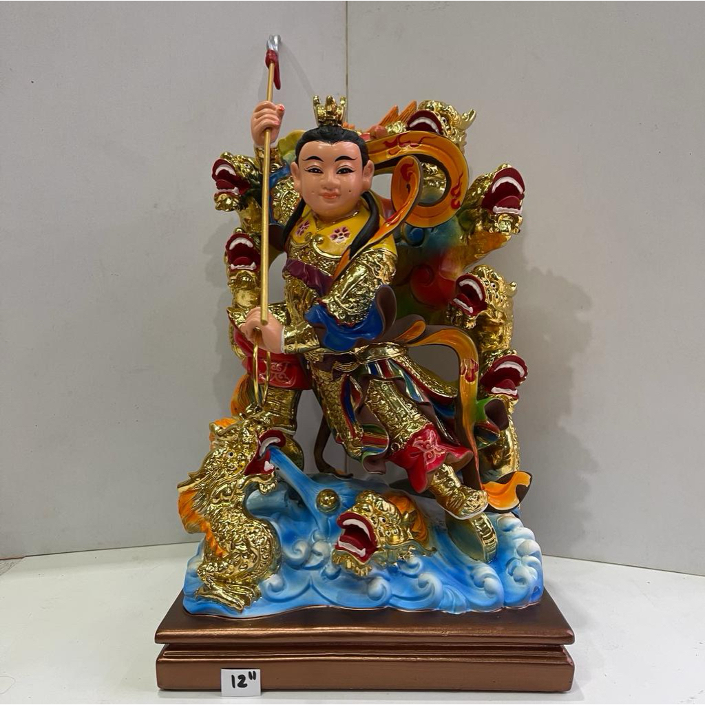 patung dewa nezha / naca 9 naga 12in / locia 9 naga  bahan fiber