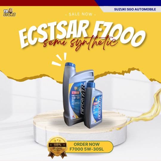 Ecstar SGO F7000 5W 30 Semi Synthetic Suzuki 1L || Ecstar SGO 5W 30SL Suzuki  Original