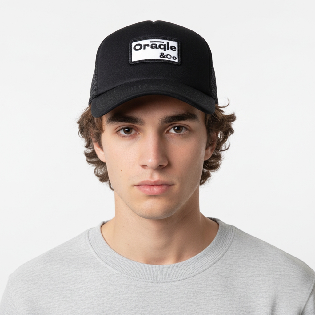 ORAQLE Topi Trucker Hat Nupatch Black