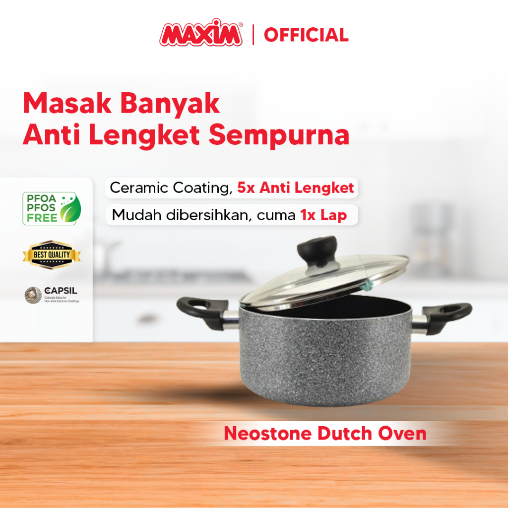 Maxim Neostone Panci Ceramic Anti Lengket 20cm Dutch Oven