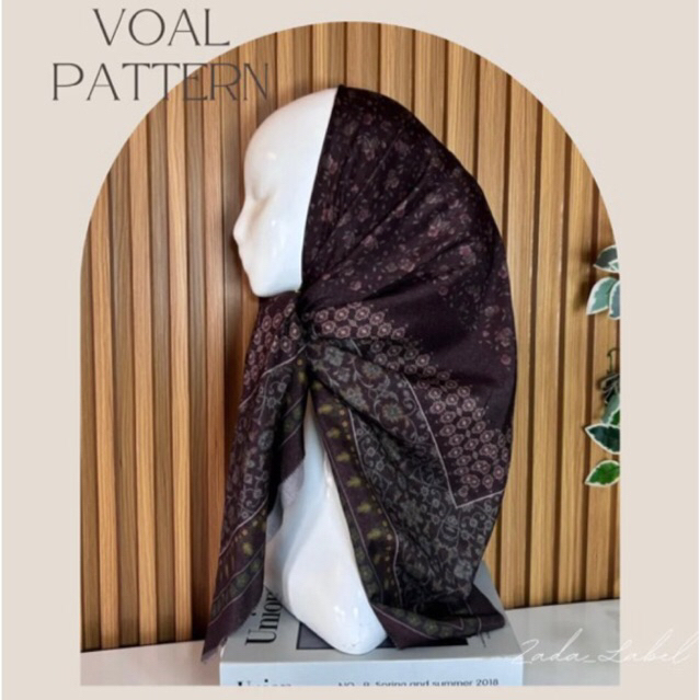 ZADA Pattern voal. Voal Pattern. Hijab segi empat motif