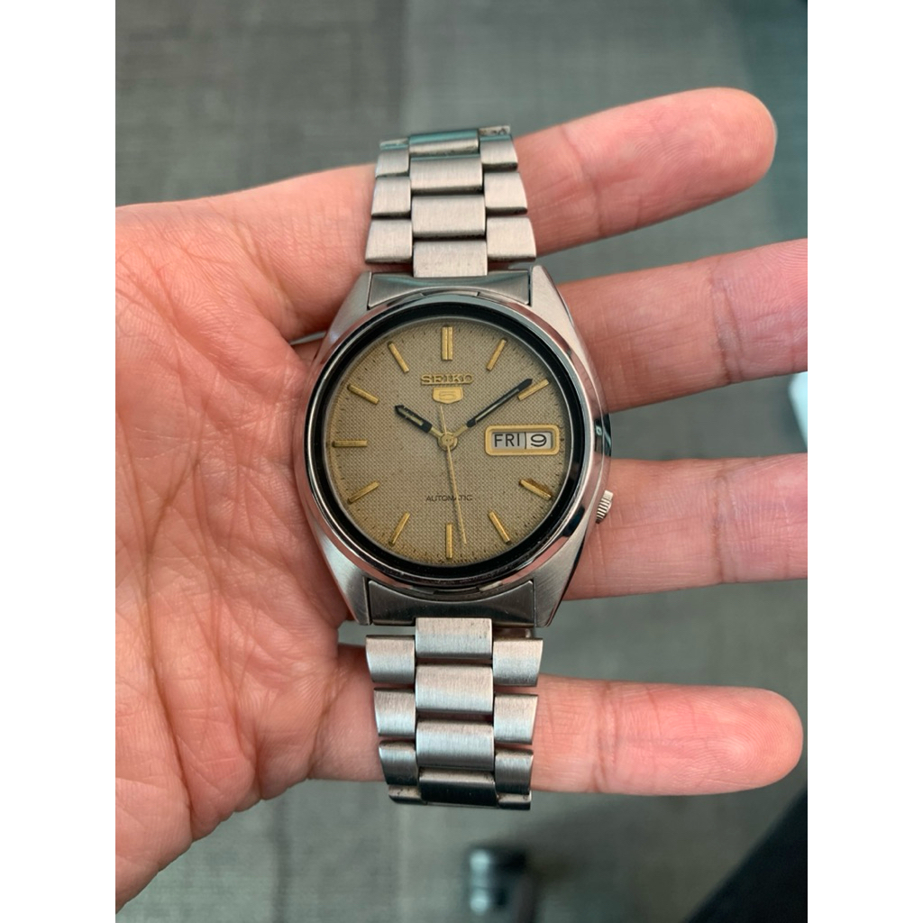 Seiko 5 Full Original automatic calibre 7009 Ref 7009-204A Honeycomb dial kondisi mulus, jam tangan 